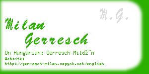 milan gerresch business card